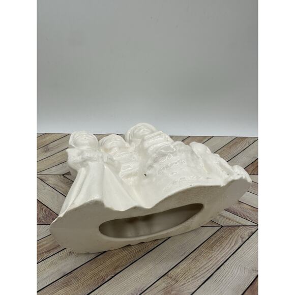 Vintage Porcelain Christmas Choir figurine White Glazed Carolers - Picture 6 of 8